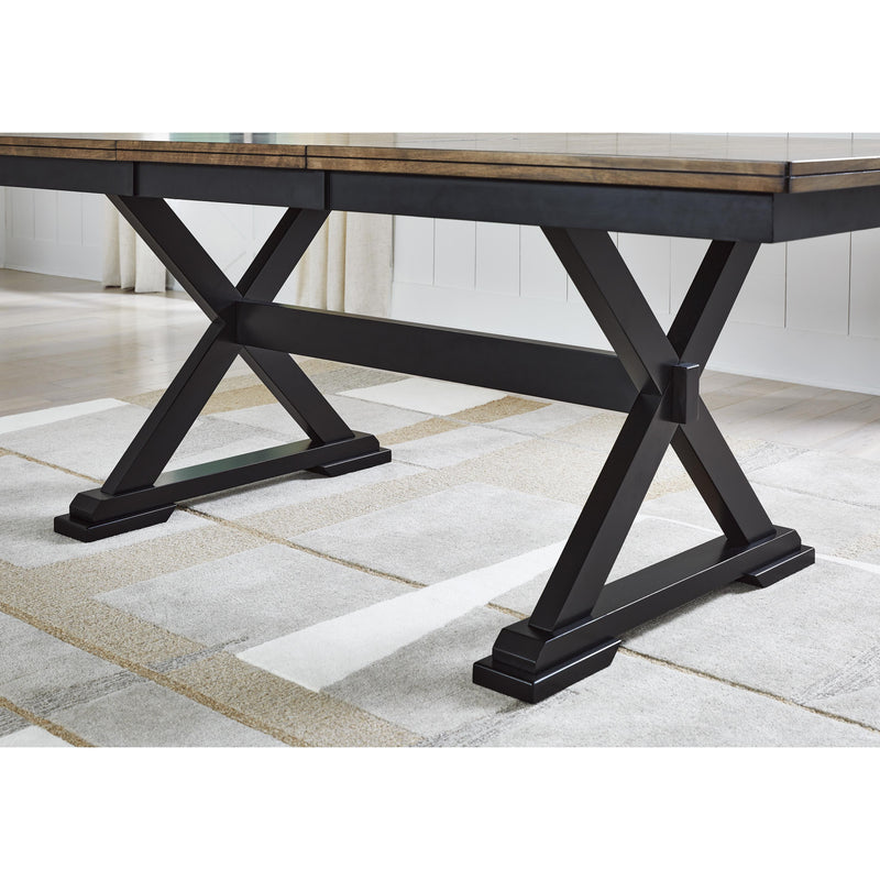 Signature Design by Ashley Wildenauer Dining Table with Trestle Base D634-35 IMAGE 4