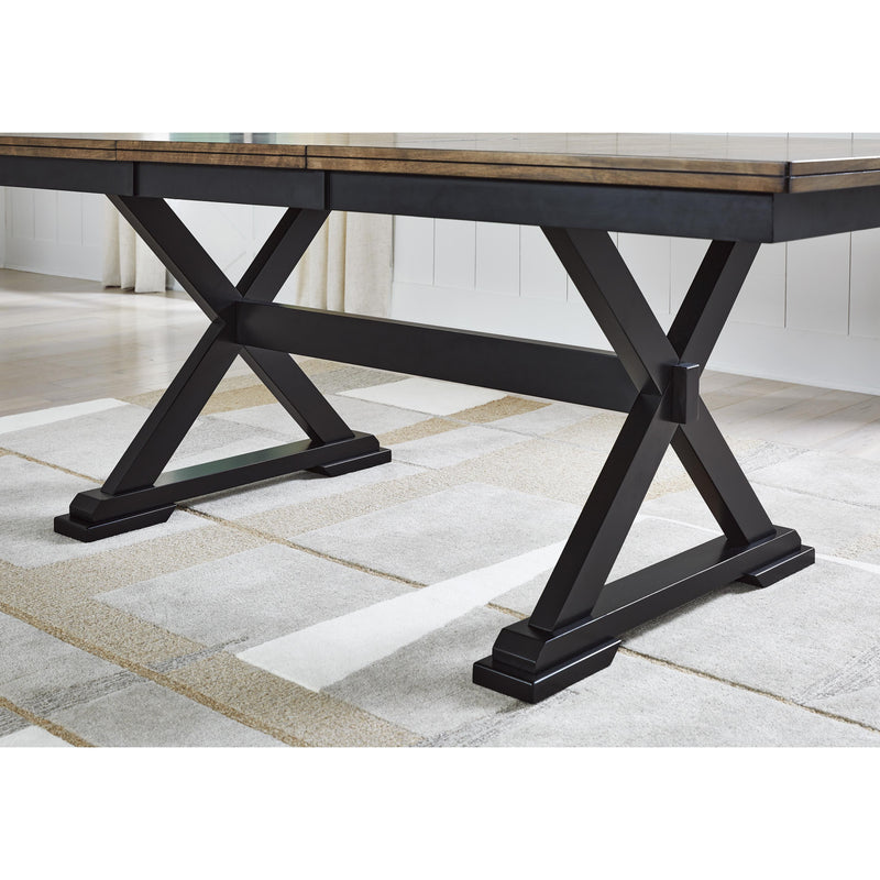 Signature Design by Ashley Wildenauer Dining Table with Trestle Base D634-35 IMAGE 9