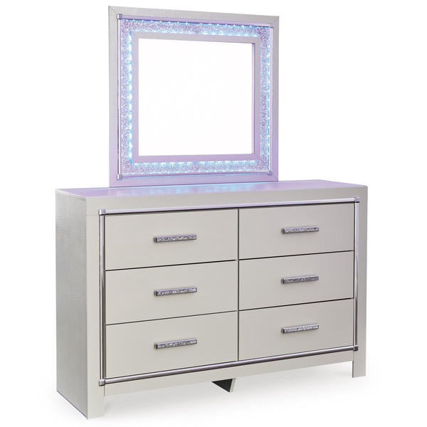 Signature Design by Ashley Zyniden 6-Drawer Dresser with Mirror B2114-31/B2114-36 IMAGE 1