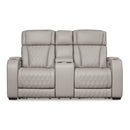 Signature Design by Ashley Boyington Power Reclining Leather Match Loveseat U2710518 IMAGE 3