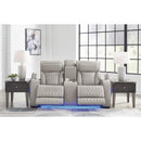 Signature Design by Ashley Boyington Power Reclining Leather Match Loveseat U2710518 IMAGE 7