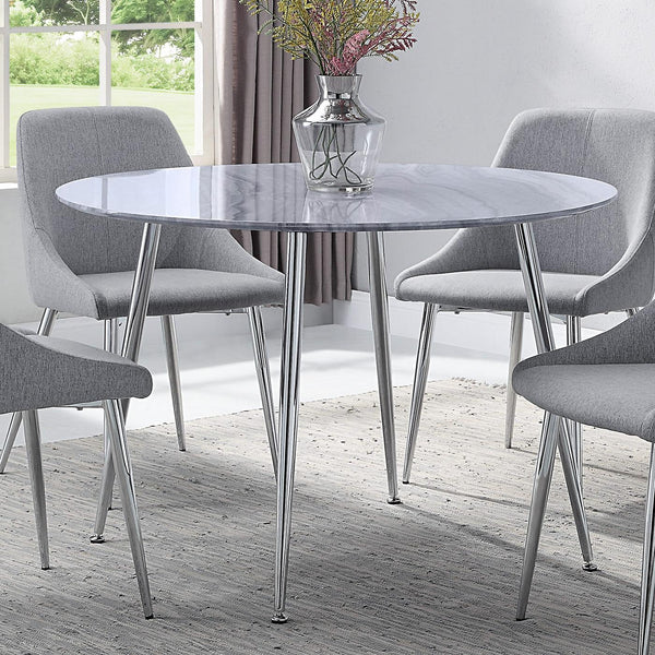 Crown Mark Round Tola Dining Table with Glass Top 1173T-45RD-LEG/1173T-45RD-TOP IMAGE 1