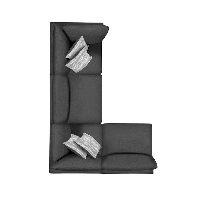 Coaster Furniture Serene Fabric 4 pc Sectional 551324/551324/551325/551325 IMAGE 3