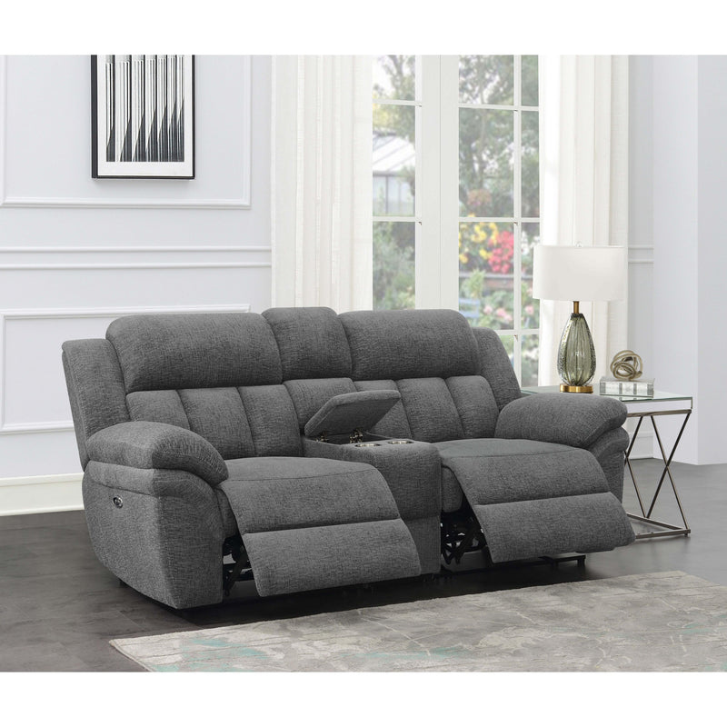 Coaster Furniture Bahrain Power Reclining Fabric Loveseat 609542P IMAGE 2