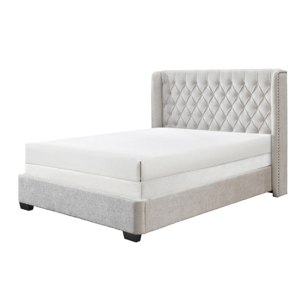 Crown Mark Daphne Queen Upholstered Panel Bed 5094-Q-HB/5094-Q-FB/5094-KQ-RAIL IMAGE 1