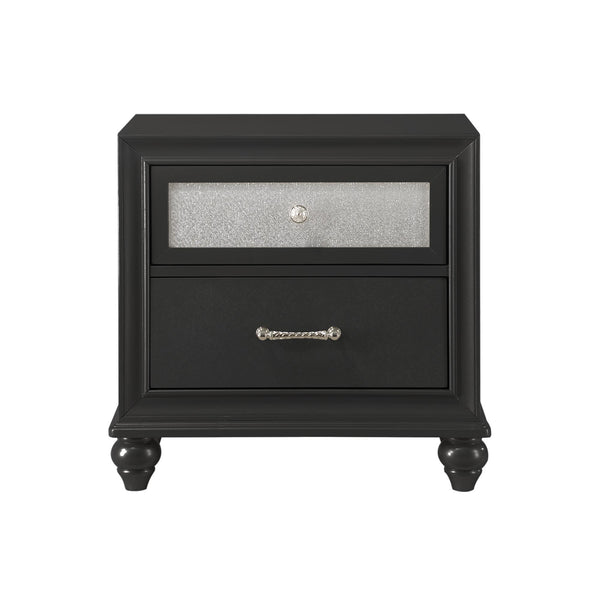 Crown Mark Lila B4398-2 Nightstand - Black IMAGE 1