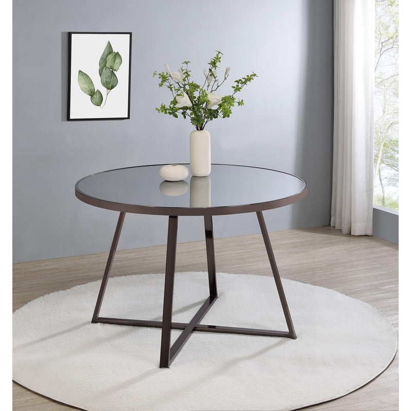 Coaster Furniture Round Jillian Dining Table with Mirror Top 120630 IMAGE 3