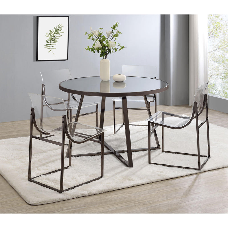 Coaster Furniture Round Jillian Dining Table with Mirror Top 120630 IMAGE 4