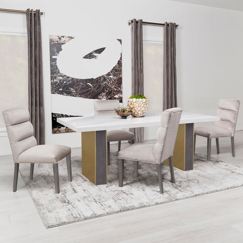 Coaster Furniture Carla 106683 Velvet Upholstered Dining Side Chair - Stone (Set of 2) IMAGE 14