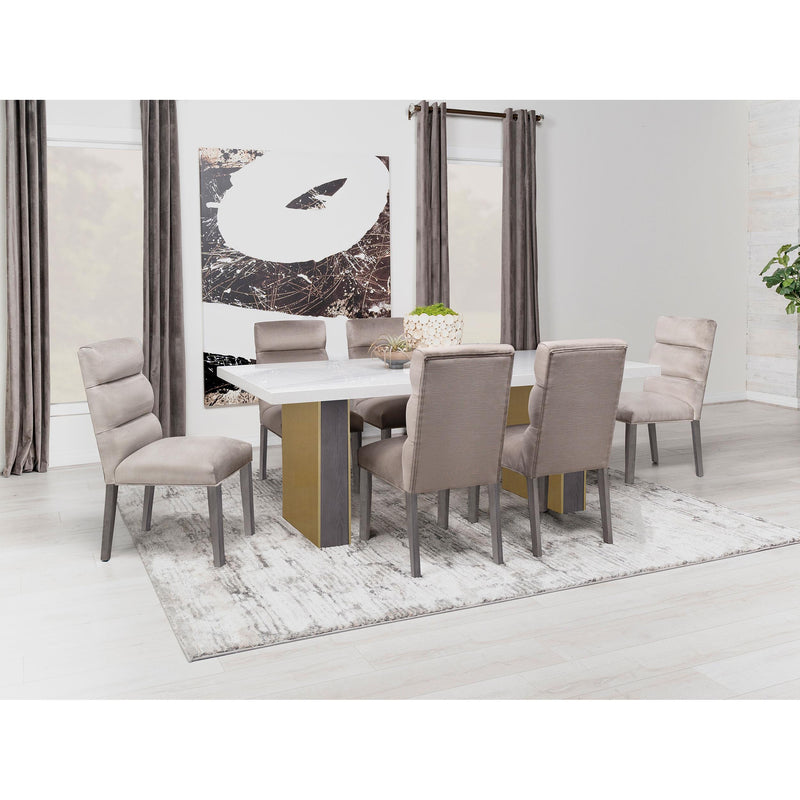 Coaster Furniture Carla 106683 Velvet Upholstered Dining Side Chair - Stone (Set of 2) IMAGE 16