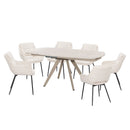 Bexley - Dining Table With Ceramic Top - Cream