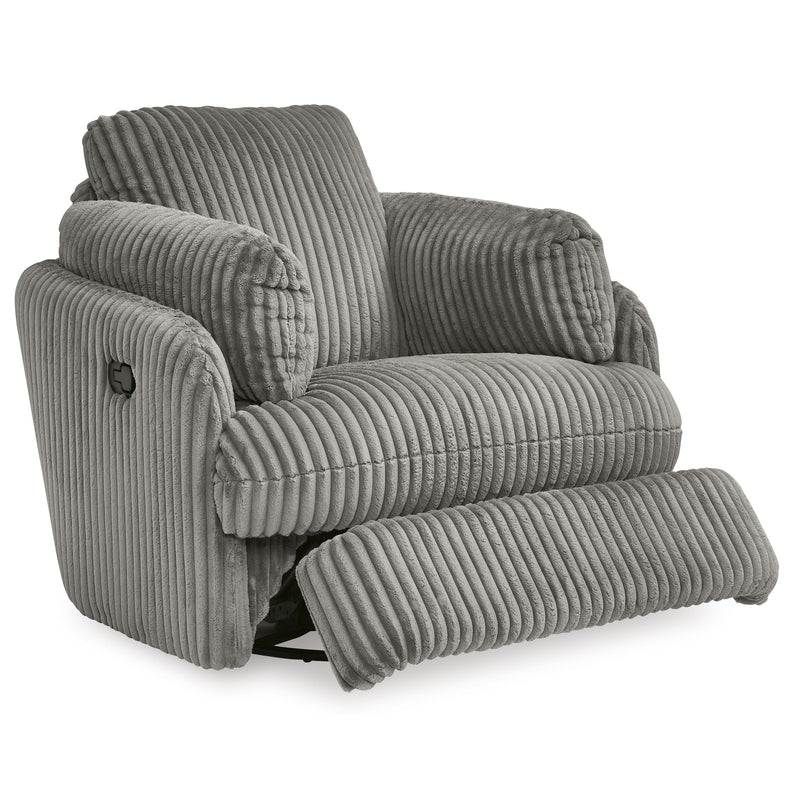 Signature Design by Ashley Tie-Breaker Swivel Glider Fabric Recliner 9490361 IMAGE 2