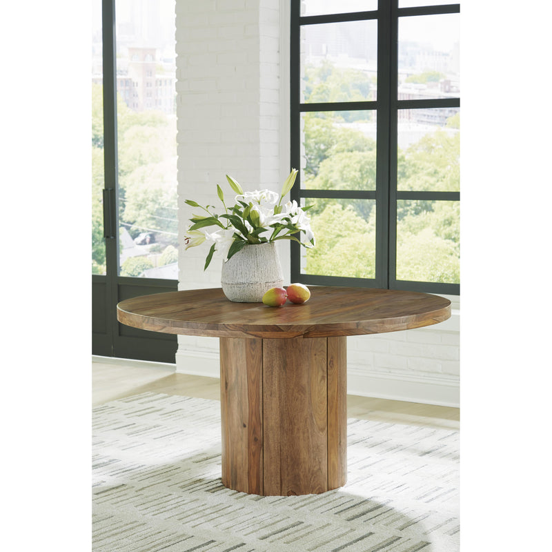 Signature Design by Ashley Round Dressonni Dining Table with Pedestal Base D790-50 IMAGE 3