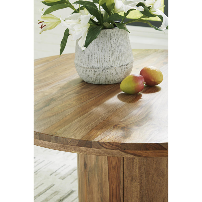Signature Design by Ashley Round Dressonni Dining Table with Pedestal Base D790-50 IMAGE 4