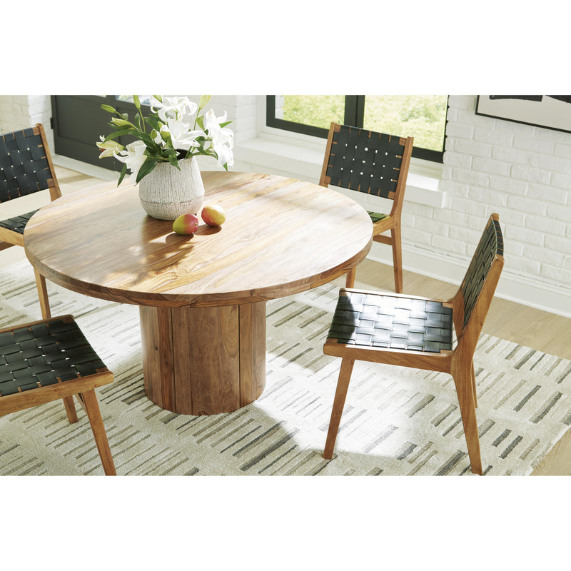 Signature Design by Ashley Round Dressonni Dining Table with Pedestal Base D790-50 IMAGE 6