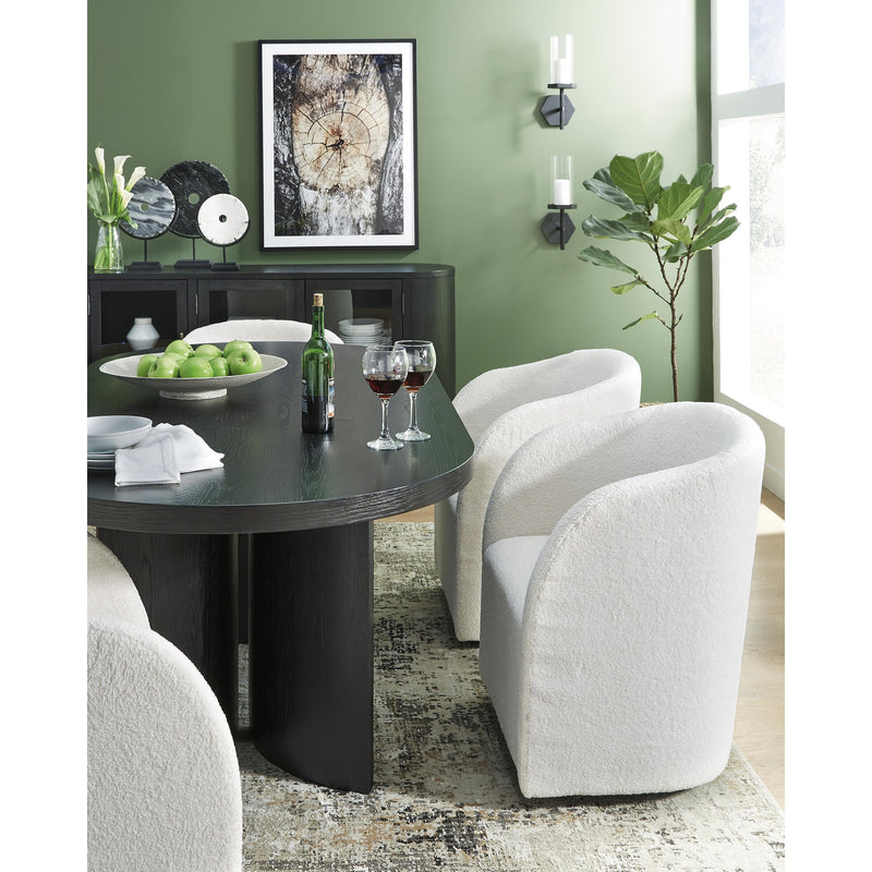 Signature Design by Ashley Oval Rowanbeck Dining Table with Pedestal Base D821-25 IMAGE 13