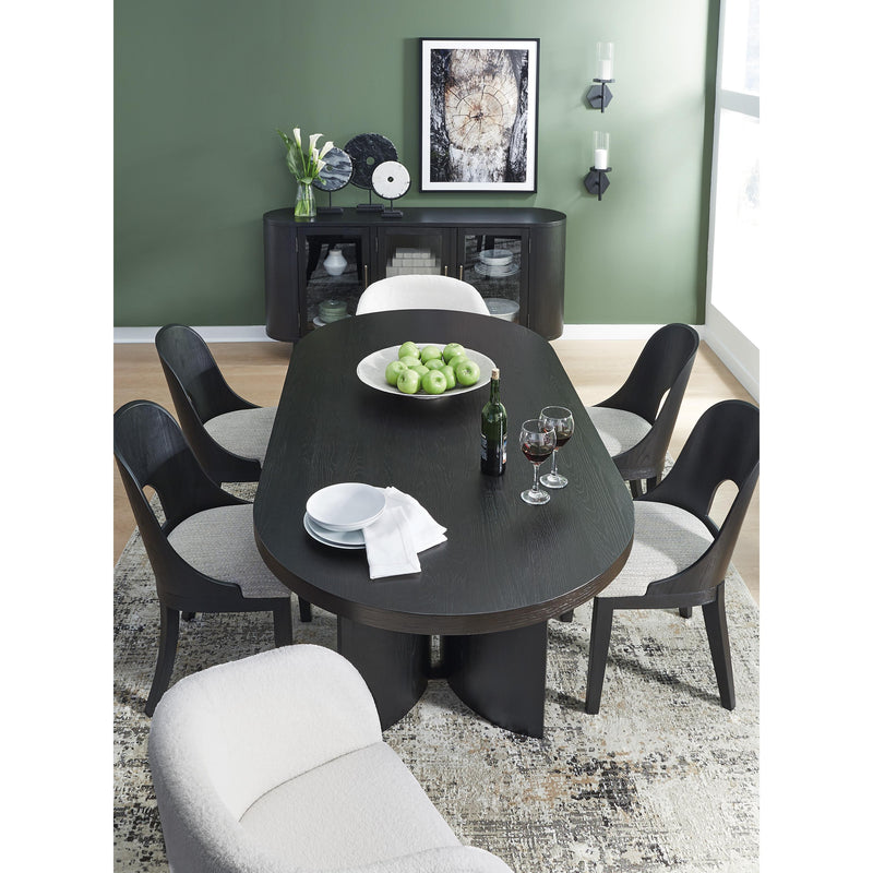 Signature Design by Ashley Oval Rowanbeck Dining Table with Pedestal Base D821-25 IMAGE 19