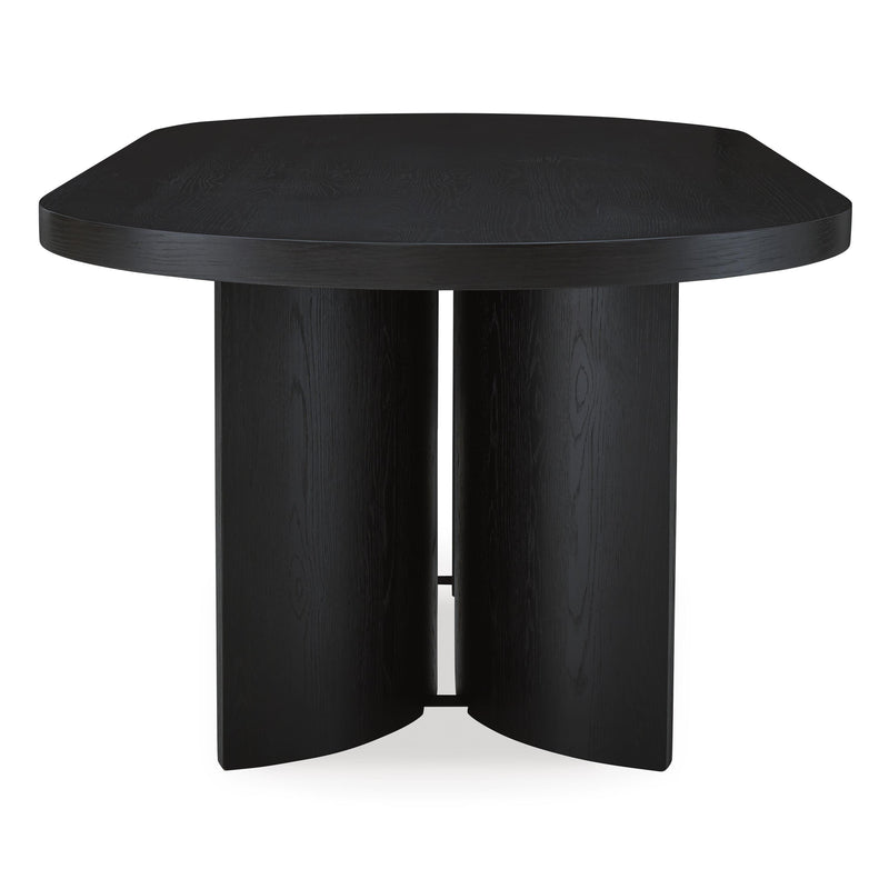 Signature Design by Ashley Oval Rowanbeck Dining Table with Pedestal Base D821-25 IMAGE 3