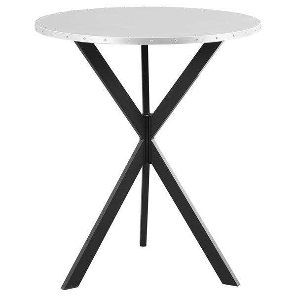Coaster Furniture Round Kenzo Pub Height Dining Table with Metal Top 182861 IMAGE 1