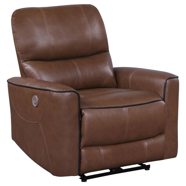 Coaster Furniture Greenfield Power Leatherette Recliner 610266P IMAGE 1