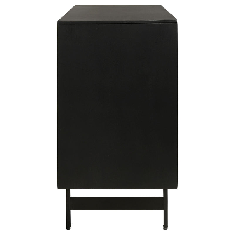 Coaster Furniture Aminah 950383 3-Door Wooden Accent Cabinet - Natural/Black IMAGE 6