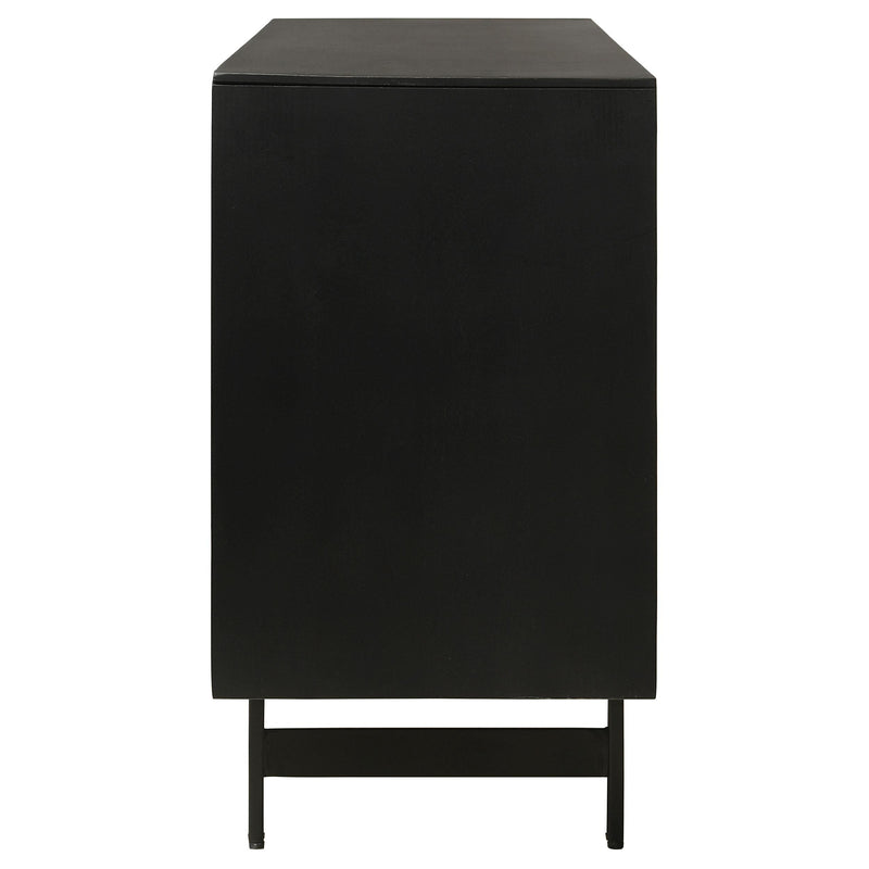 Coaster Furniture Aminah 950383 3-Door Wooden Accent Cabinet - Natural/Black IMAGE 9