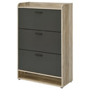 Coaster Furniture Denia 950404 3-Tier Shoe Storage Cabinet - Antique Pine/Grey IMAGE 6