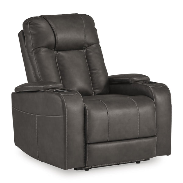 Signature Design by Ashley Feazada Power Rocker Leather Look Recliner 6620513 IMAGE 1
