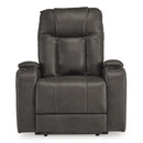 Signature Design by Ashley Feazada Power Rocker Leather Look Recliner 6620513 IMAGE 4
