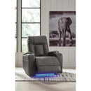Signature Design by Ashley Feazada Power Rocker Leather Look Recliner 6620513 IMAGE 8