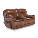 Signature Design by Ashley Healy Pier U1120418 Power Reclining Loveseat with Console and Adjustable Headrest IMAGE 1