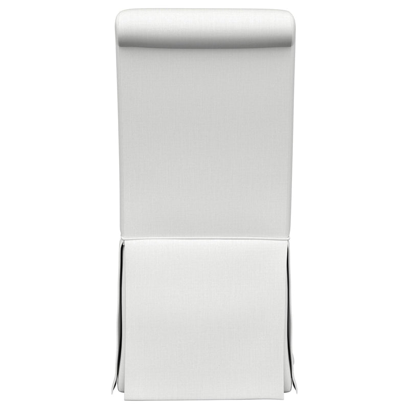 Coaster Furniture Shawna 100748 Upholstered Skirted Side Chair - White (Set of 2) IMAGE 6