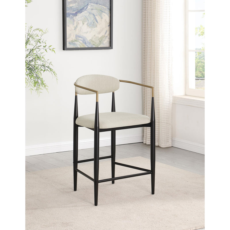 Coaster Furniture Tina 121184 Fabric Upholstered Counter Chair - Beige (Set of 2) IMAGE 8
