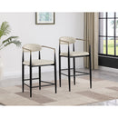 Coaster Furniture Tina 121184 Fabric Upholstered Counter Chair - Beige (Set of 2) IMAGE 9