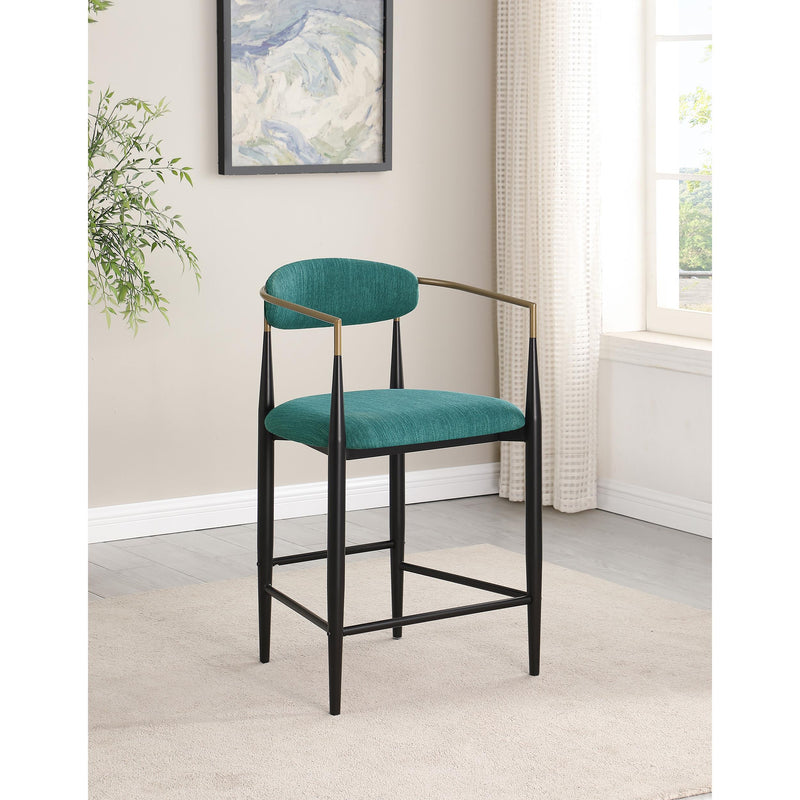 Coaster Furniture Tina 121185 Fabric Upholstered Counter Chair - Green (Set of 2) IMAGE 8