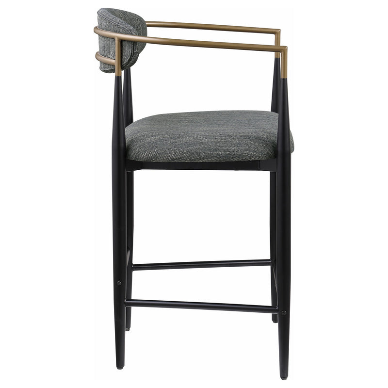 Coaster Furniture Tina 121186 Fabric Upholstered Counter Chair - Dark Grey (Set of 2) IMAGE 7