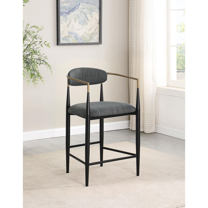 Coaster Furniture Tina 121186 Fabric Upholstered Counter Chair - Dark Grey (Set of 2) IMAGE 8