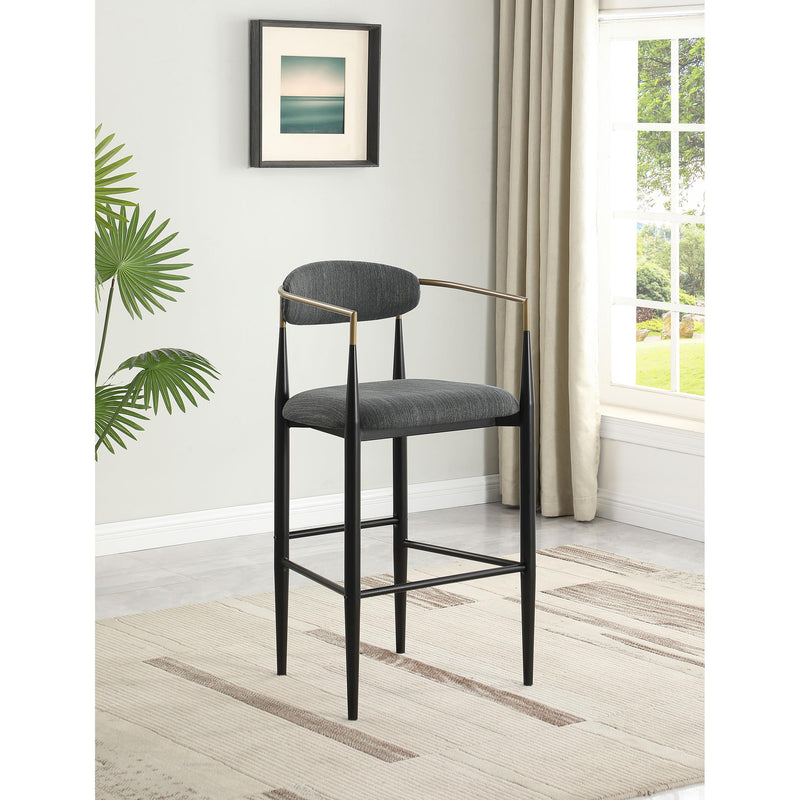 Coaster Furniture Tina 121189 Fabric Upholstered Bar Chair - Dark Grey (Set of 2) IMAGE 8