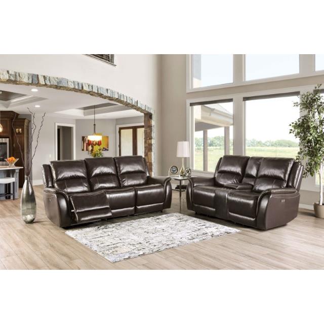 Furniture of America Gorgius Power Leather Match Recliner CM9910ES-CH-PM IMAGE 2