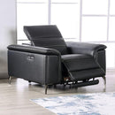 Furniture of America Ascona Power Leatherette Recliner CM9927BK-CH-PM IMAGE 1