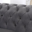  Furniture of America Castellon Stationary Fabric Loveseat FOA6475DG-LV-PK IMAGE 4