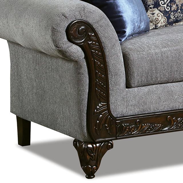 Furniture of America Gustavo Stationary Fabric Loveseat SM7306-LV IMAGE 5