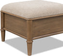 Whitmore - Storage Ottoman - Champagne / Claystone