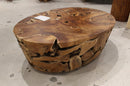 One - Teak Slice Solid Wood Coffee Table