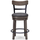 Caitbrook - UPH Swivel Barstool - Gray