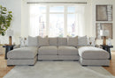 Aslan Court - 4-Piece Sofa Pit Sectional - Pebble