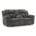 Signature Design by Ashley Frohn 3740694 Double Reclining Loveseat with Console IMAGE 1