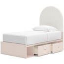 Signature Design by Ashley Wistenpine B1323B12 Twin Upholstered Panel Bed with Storage IMAGE 2