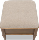 Whitmore - Storage Ottoman - Champagne / Claystone