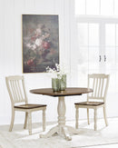 Wirloni - Dining Room Side Chair (Set of 2) - Antique White / Brown